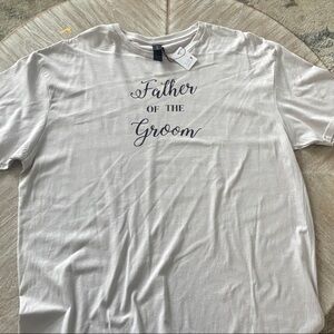 Gildan White 'Father of the Groom' Tee